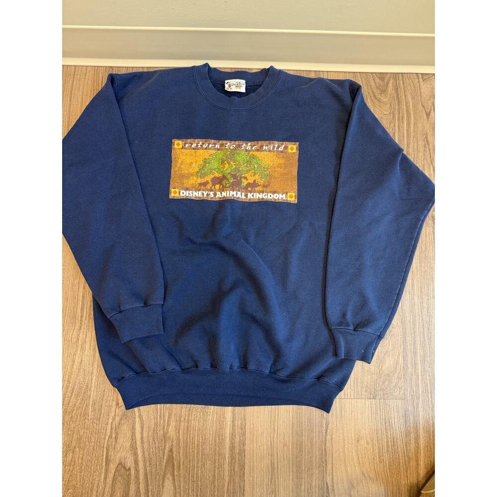 Vintage Disney Animal Kingdom Crewneck Sweatshirt Sz M Mickey 90s Disney World